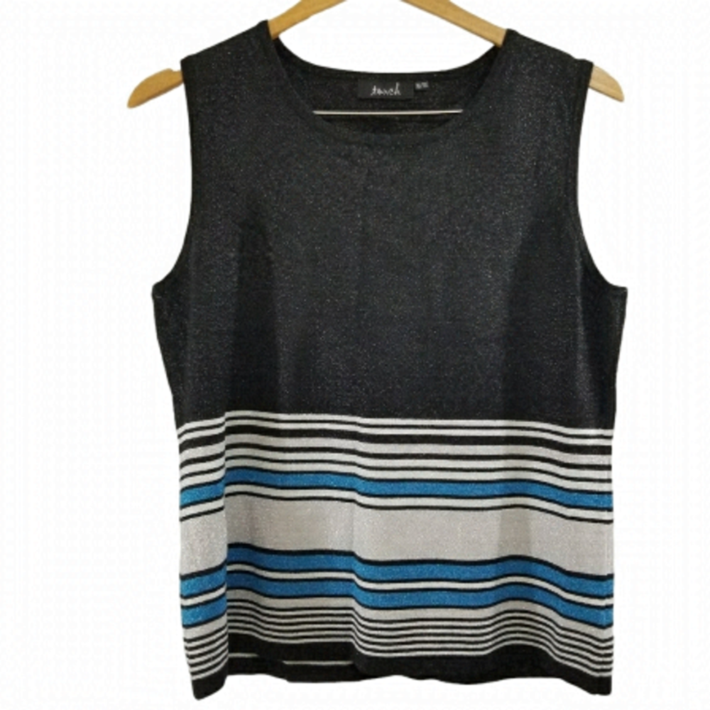 𝅺rayon Metallic nylon sleeveless "touch" top